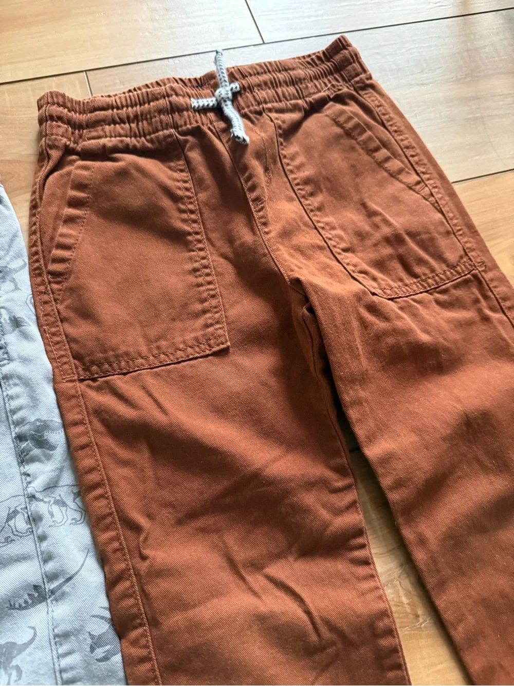 H&M Kids Rust Joggers & Gray Dino Print Sweatpants